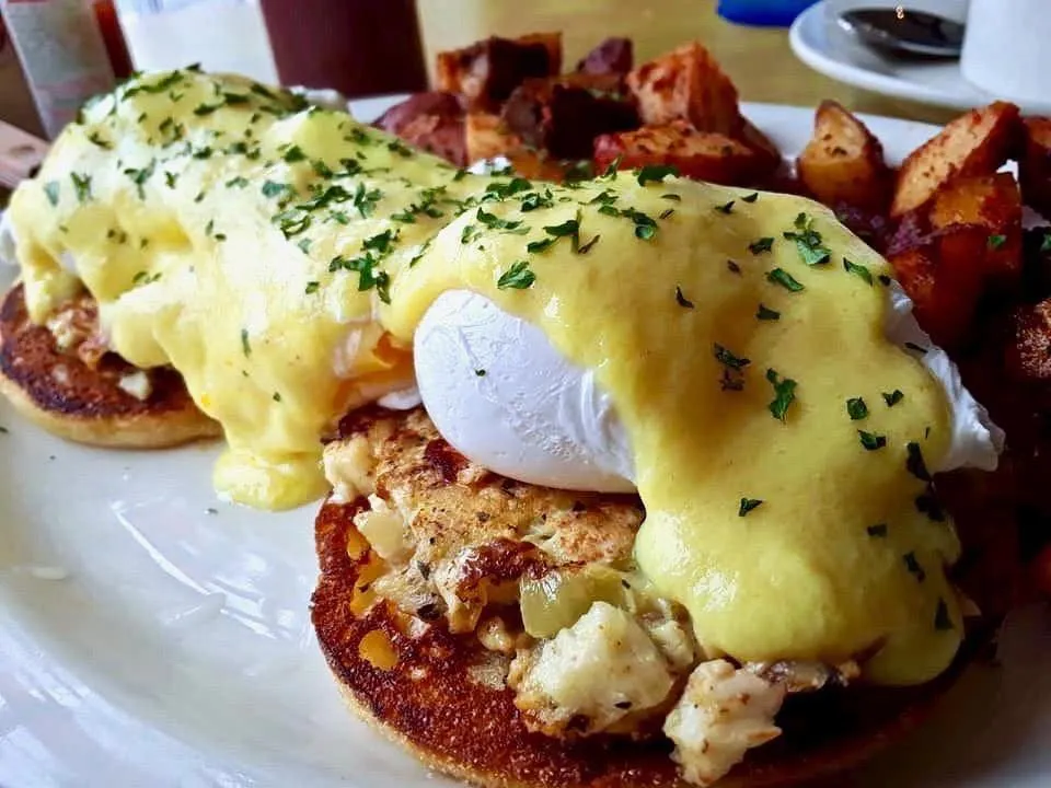 Homemade breakfast plate served at Fountain Place Restaurant