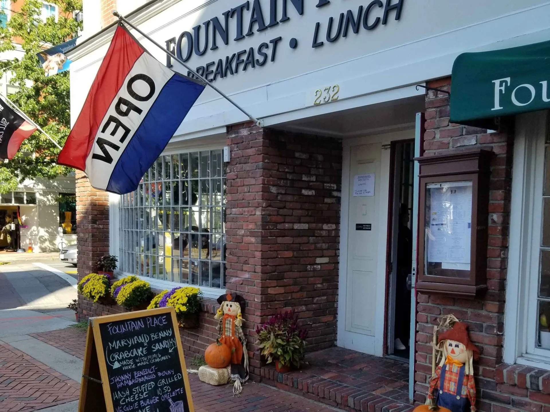 The Fountain Place Restaurant storefront on Essex Street in Salem